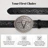 SANSTHS Cowboy Belts for Men Women, Western Leather Belt with
