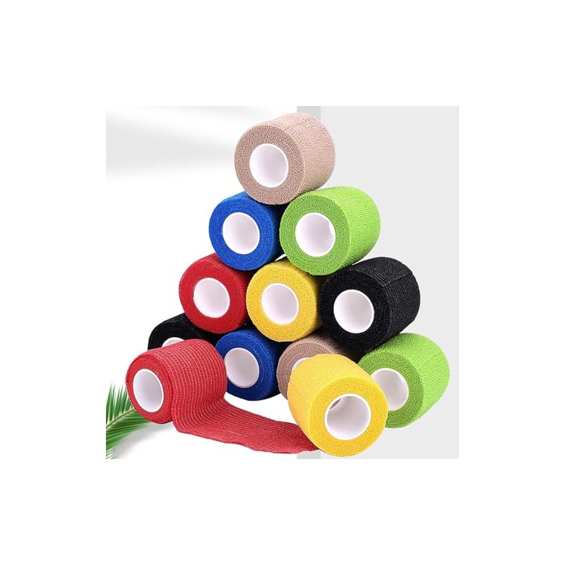WADY Vendajes Autoadhesivos, 6 Rolls Vendaje Deportivo Autoadheribl, Venda Adhesiva