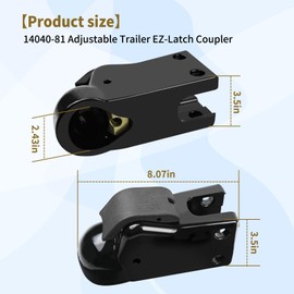 AQBB 14040-81 2-5/16" EZ-Latch Adjustable Coupler Compatible with Demco Trailer Coupler Channel Mount EZ-Latch 2 5/16 Ball-GVWR 21K