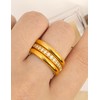 Degolso 18K Gold Plated Stackable Rings for Women – 3
