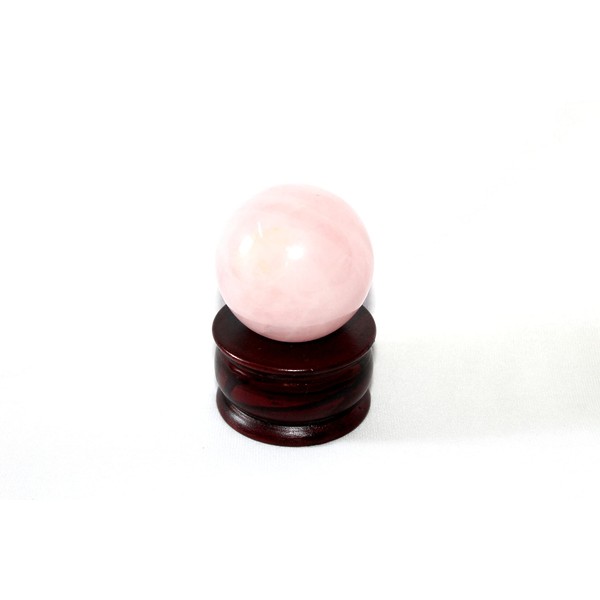 Esfera de cuarzo rosa azabache 45-50 mm + cristal tallado a mano Altar curativo enfoque devocional chakra espiritual limpieza metafísica