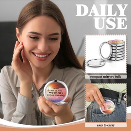 RattanView 9 Pcs Church Gifts for Mothers Day Christian Compact Mirrors Gifts Religious Pocket Mirror with Bible Verse Scripture Quote Inspirational Christian Gift for Mother Women Friends