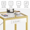 HOOBRO Side Table with Charging Station, End Table with USB