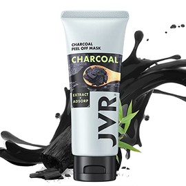Peel Off Face Mask, JVR Blackhead Remover Mask for Men, Women, 2 IN 1 Charcoal Peel Off Black Mask, Facial Mask Purifying and Deep Cleansing for All Skin Types 2.12 OZ