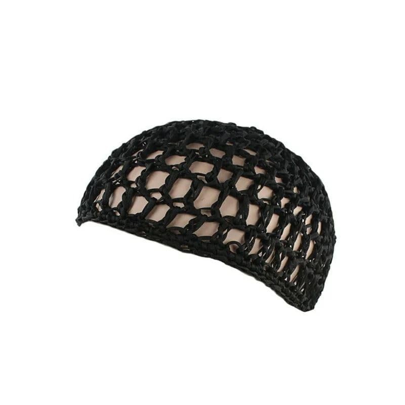 2Pcs Black Hair Nets Cap for Women Sleeping, Long Straight