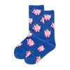 Hotsox Kid's Piggy Bank Crew Socks 1 Pair, Dark Blue,