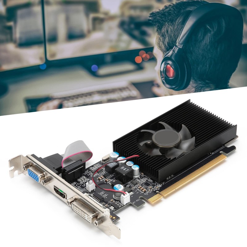 PUSOKEI GT210 1G 64bit Graphics Card, PCI Express 2.0 DDR2