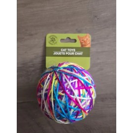 Greenbrier Kennel Club Yarn Ball Cat Toy Multi Color, 3.5 Inch