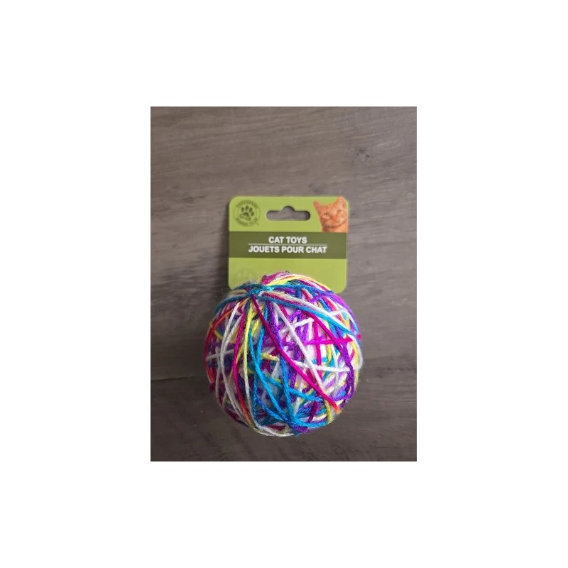 Greenbrier Kennel Club Yarn Ball Cat Toy Multi Color, 3.5