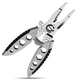 7 Inch Multipurpose Wire Stripper Professional Tools 16-in-1 Electrician Crimping Pliers Cable Stripping Cutter for Cable Cutting Electrician Tools for Slitting Cutting Splitting Clamping