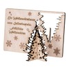 levandeo Christmas Card Birch Wood DIY Merry Christmas Stand Wooden