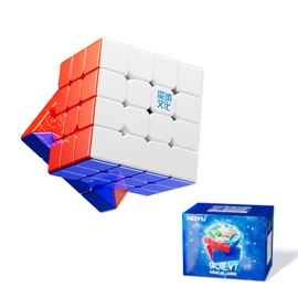 Moyu Aosu V7 4x4 Magnetic Speed Cube, 4x4 Flagship Edition Cube, 96 Magnets, Anti-Stick Design, Adjustable Elasticity, Stickerless Magic Cube (Standard)