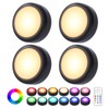 Cadrim Puck Lights, 4 Pack 13 Colors Changeable LED Puck