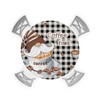 EwdeWwo Coffee Gnome Elastic Round Tablecloth, Funny Gnomes on Cup