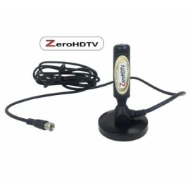 ZeroHDTV Digital Antenna Copper Coil Indoor-Outdoor Magnetic Base 120 mile range