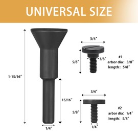 scottchen PRO Mounting Mandrel 3/8" & 1/4" Arbor Hole for Type 1 Cut-Off Wheel 1/4" Shaft for Die Grinder Rotary Tool - 1 Pack
