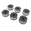 6pcs Weeder Replacement Spool 38.6ft 0.06in String Trimmer Replacement Spool