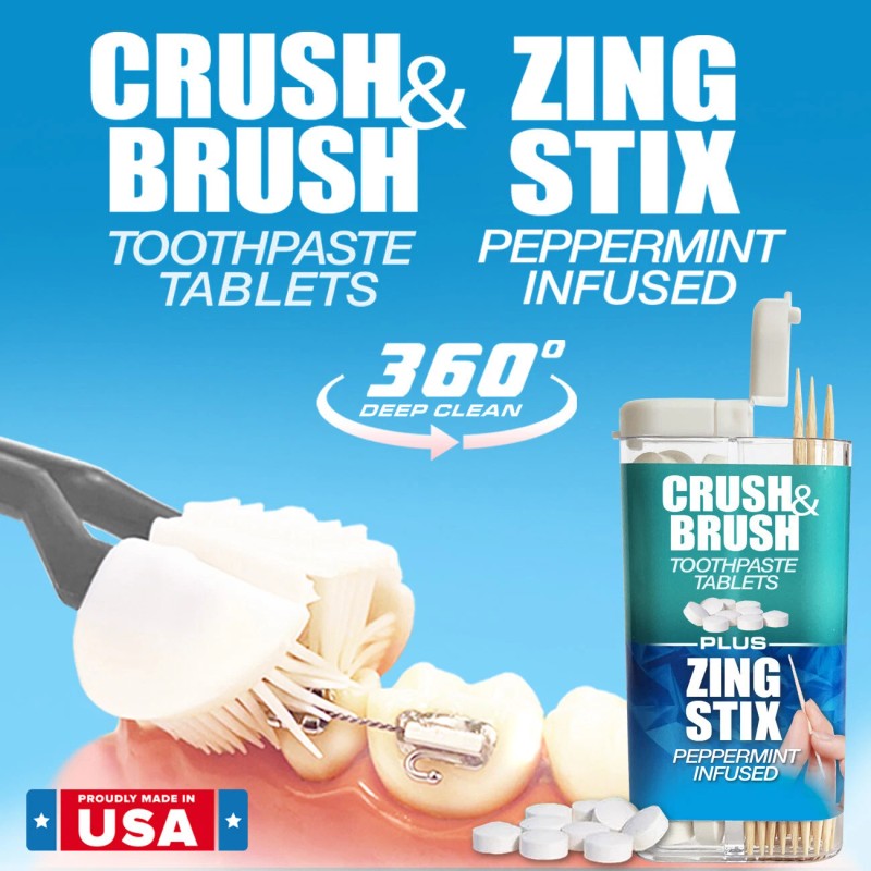 SMILE SAVER 360° * BRACES BRUSH * 3-Sided Toothbrush *