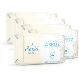 Paqueres de 5 jabones de arroz Sheló NABEL Limpieza y Nutrición Profunda para una Piel Radiante