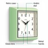 JONES CLOCKS® Mustard Wall Clock | Square Retro Clock |