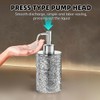 13.5 Oz Translucent Gray Plastic Soap Dispenser with Rust-Proof Pump,