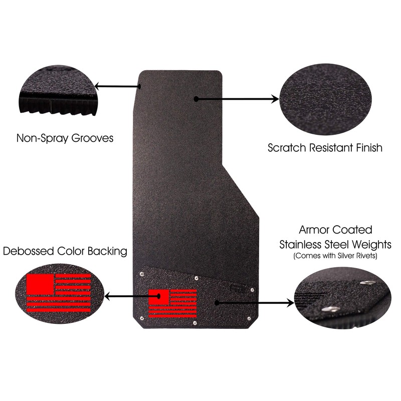 REK GEN 'Merica Mud Flaps Compatible w/Ford Raptor 2017+ (Front,