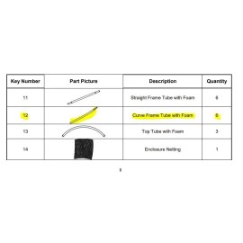 sportspower 7ft My First Trampoline, Curved Frame Tube with Foam (Replacement Part)