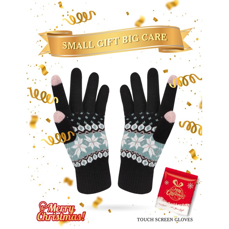Veni Masee women's warm winter wool touchscreen gloves, with thermal