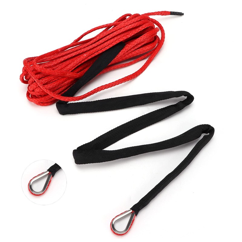 Synthetic Rope, 7700 LBS Winch Cable Nylon 15 m Synthetic