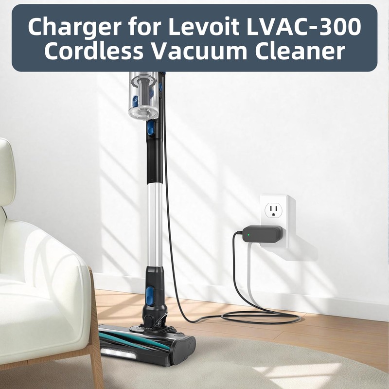 Replacement Charger for LEVOIT LVAC-300 Cordless Vacuum Cleaner, Model Number