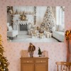 IAFQWDS White Christmas Backdrop Background Party Decoration, Gold and White
