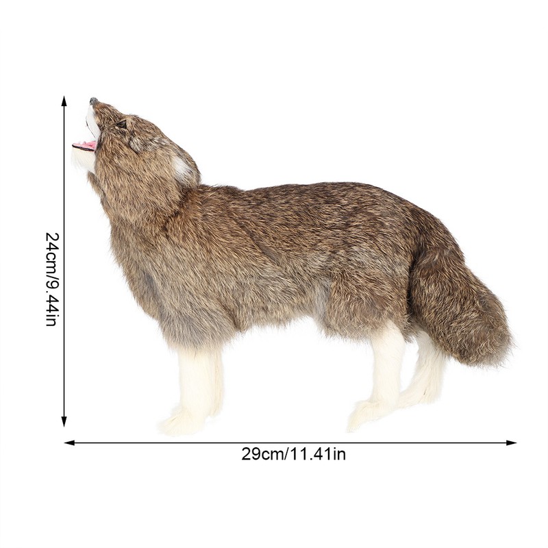 Garden Decoration Simulation Brown Wolf,Brown Wolf Ornaments Handicrafts