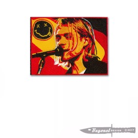 Nevermind RED and YELLOW - 90s Grunge Scene Embroidered Patch - 4" X 2 3/4" Wax
