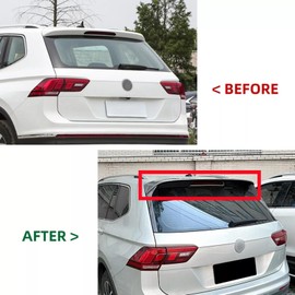 NEESPOC Rear Tailgate Roof Spoiler Window Visor Wing Fit for Volkswagen VW Tiguan S/SE/SEL 2018-2024 R-Line Style Lip Exterior Accessories Gloss Black