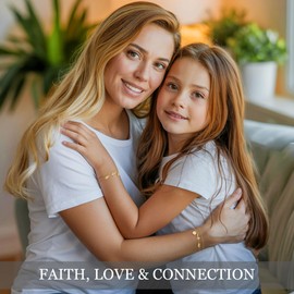 Turandoss Gold Cross Bracelets for Women - Virgin Mary Cross Initial Bracelet Stack, Dainty Disc Initial A Bracelet Jewelry for Women Christian Religious Faith Gift