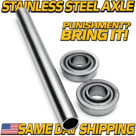 HD Switch Front Axle & Shielded Wheel Bearings for BadBoy CZT CZT-Elite StandOn 2010-2017