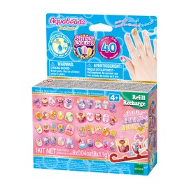 Aquabeads 35007 Fingernails Refill Set Yellow Pink Nail Design