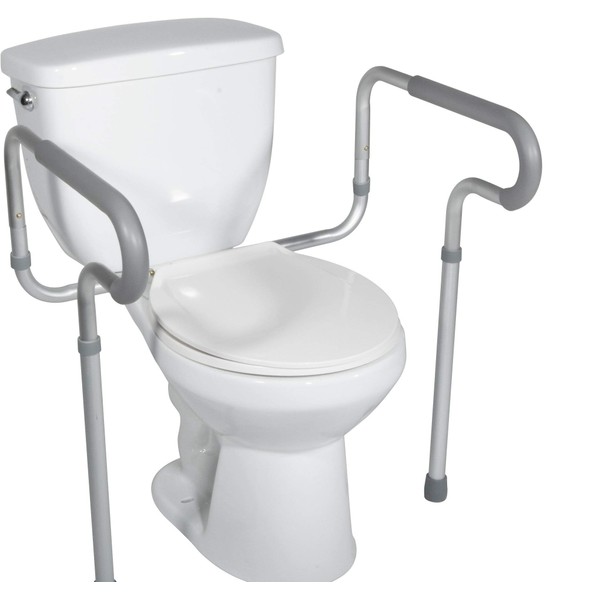HEALTHLINE Toilet Safety Frame Rails Adjustable, Bathroom Grab Bar Toilet