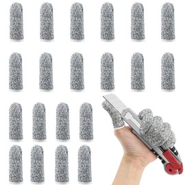 zmzdp 20 PCS Cut Resistant Finger Cots Protection Reusable Durable Thumb Protector Gloves Finger Guards for Cutting Food Fingertip Covers for Kitchen Work Garden Sculpture Anti-Slip Cut Gloves