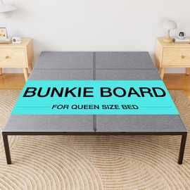 SAKSUN Bunkie Board Queen 60x80'' for Bedroom: Breathable & Moisture Resistant Boards for Mattresses - Heavy Duty Low Profile Queen Box Spring Supplement Bed Support Board, Noise Minimizing