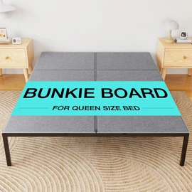 SAKSUN Bunkie Board Queen 60x80'' for Bedroom: Breathable & Moisture Resistant Boards for Mattresses - Heavy Duty Low Profile Queen Box Spring Supplement Bed Support Board, Noise Minimizing