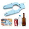 2Pcs Multi-Function Bottle & Jar Opener Set - Arthritis Aid Tool for Weak Hands Non-Slip Grip for Ring Pull Cans, Plastic Caps & Jar Lids | Ergonomic Blue Kitchen Gadgets