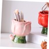 Ipetboom Ceramic Makeup Brush Holder Cute Flower Design Storage Pot