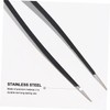 PACKOVE 6pcs Stainless Steel Tweezers for Eyelash Extension with Ergonomic