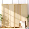 JOSTYLE Room Divider 4 Panel Folding Privacy Screen, Bamboo Room