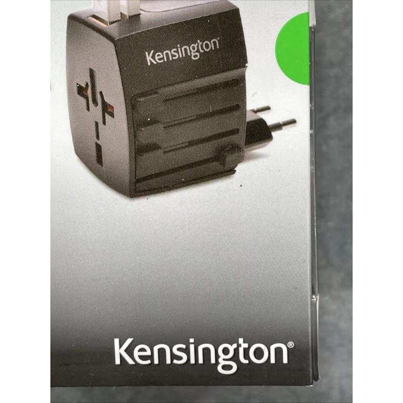 Kensington 2.1 Amp 2 USB ports International Travel Adapter -
