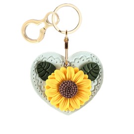 BORKUANA PU Leather Keychain holder Protective Case Compatible with AirTag