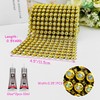 Yhsheen Gold Rhinestone Ribbon,1/2 Yard Rhinestone Mesh Fabric with B7000