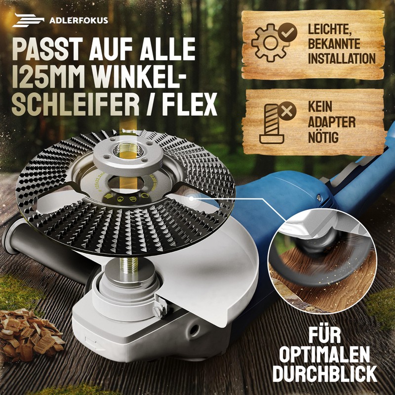 Adlerfokus Wood Sanding Disc 125 mm Angle Grinder [Extra Sharp]