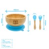 Amonev Bamboo Baby Bowls with Suction Spoon and Fork Set.
